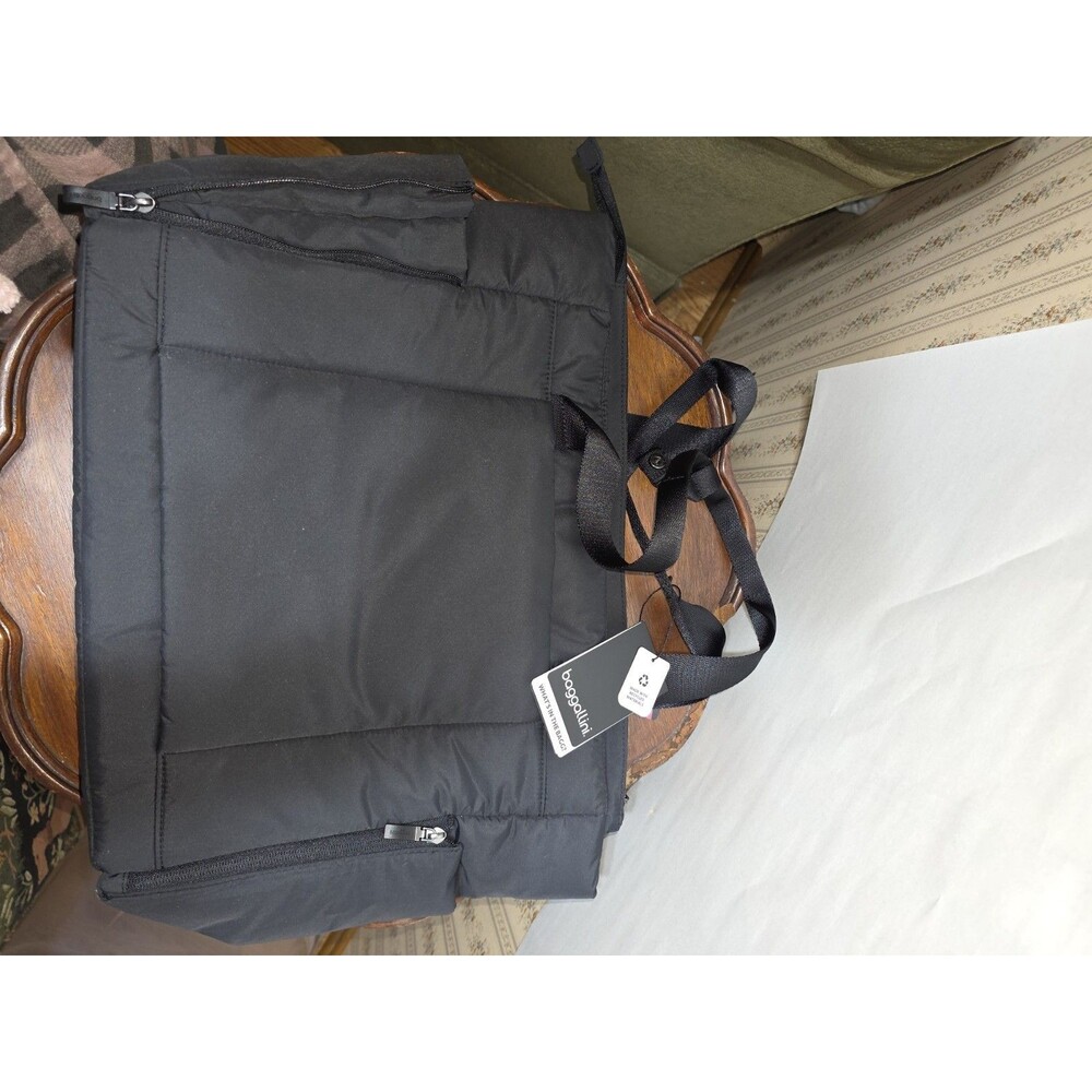 Baggallini Set Wave Tote NWT Black Travel Tote Laptop Shoulder Bag Quilted - Picture 5 of 8